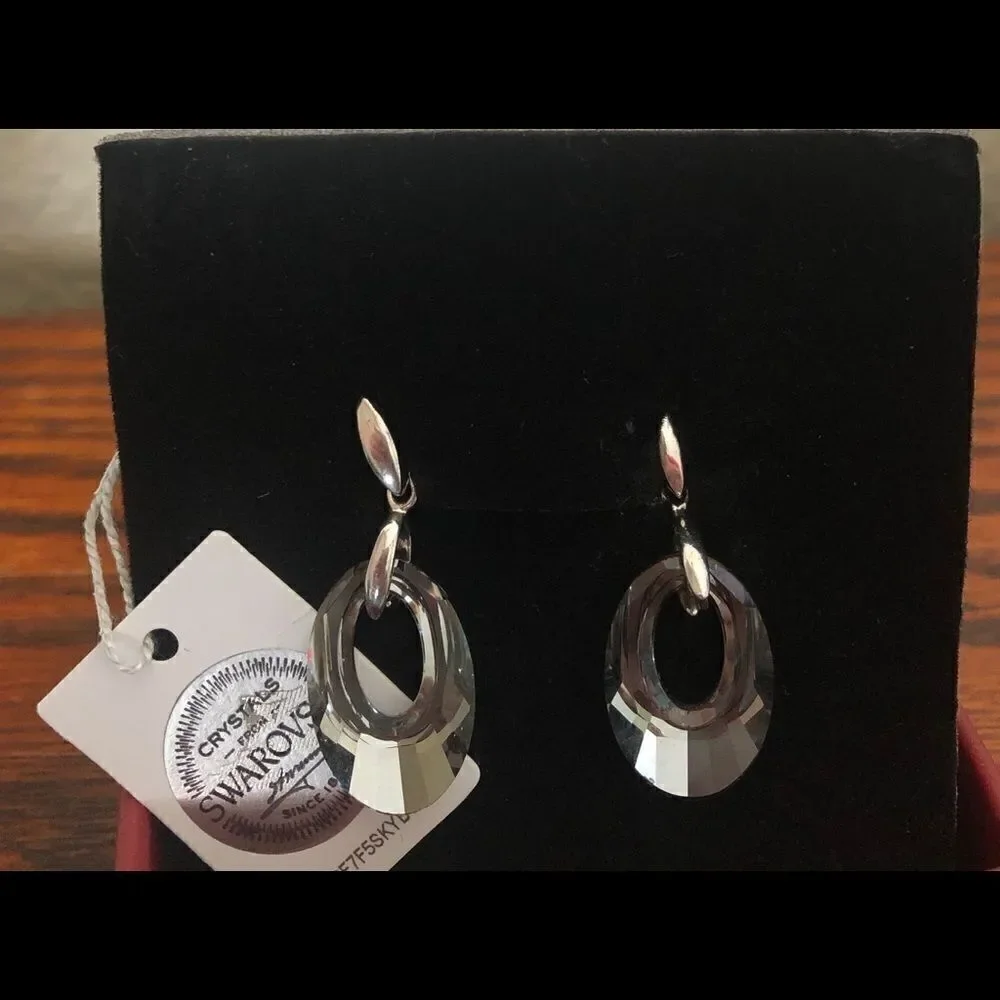 Swarovski Helios earrings silver rhodium plated